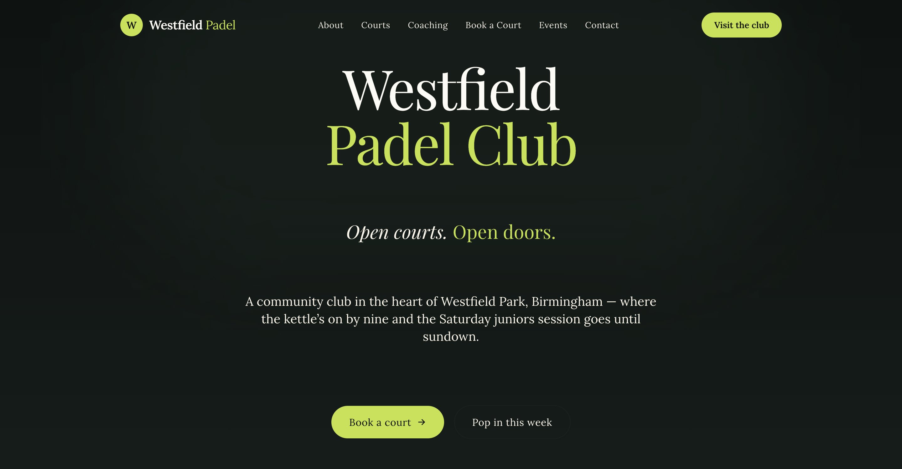 Voorbeeld van Westfield Padel Club